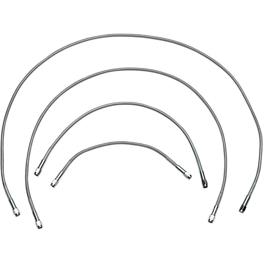 Drag Universal Clear Coated 9" Stainless Steel Brake Line w/ AN-3 Fittings Ends