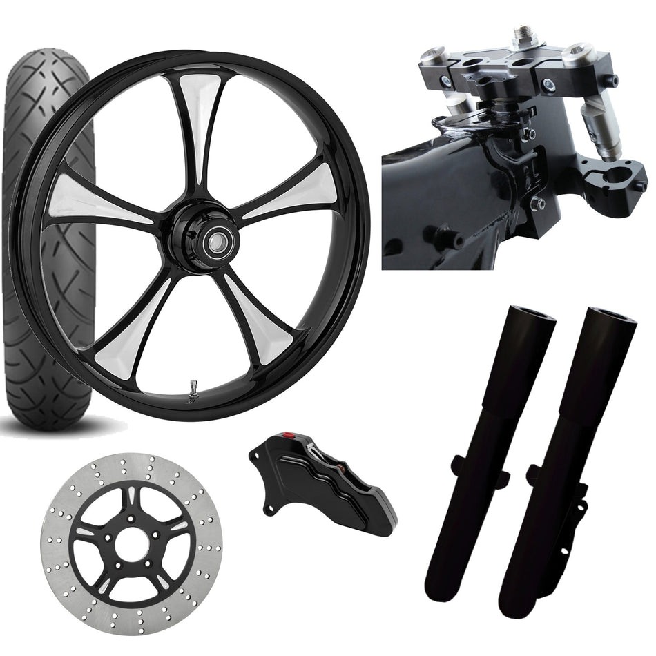 RC 26 Clutch Eclipse Wheel Tire Neck Rake Front End Package Harley Single Side