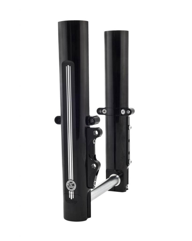 Performance Machine PM Black Contrast Dual Disc Lower Legs Sliders 08-13 FLH