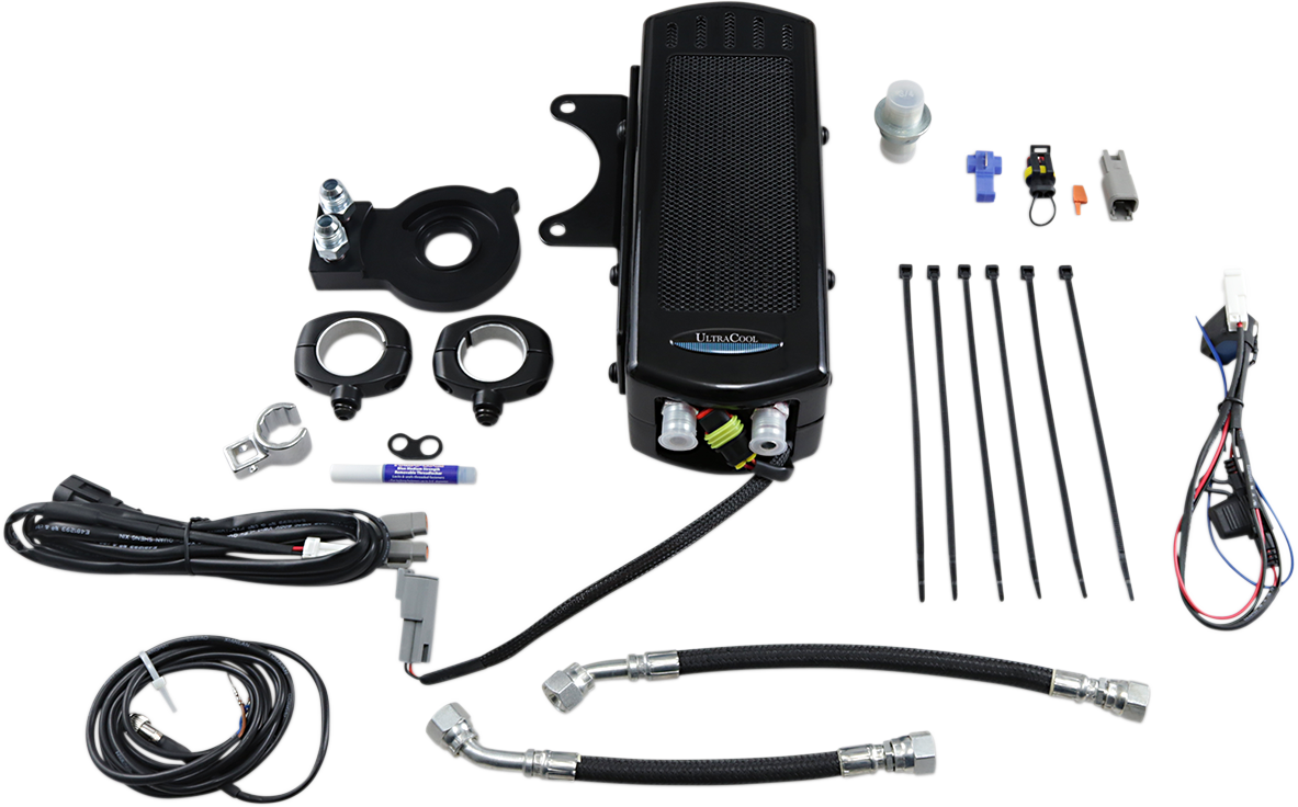UltraCool SMSP-2 3.0 Side Mount Oil Cooler Kit with Fan for 2004-2022 Harley-Davidson Sportster
