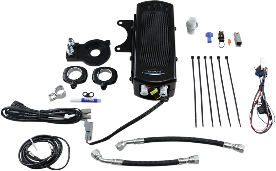 UltraCool SMSP-2 3.0 Side Mount Oil Cooler Kit with Fan for 2004-2022 Harley-Davidson Sportster
