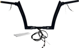 FBI Fat Baggers Wired 1-1/2" Pointed Top Handlebar Kits for FLTR '16-'20 - Black / 12"