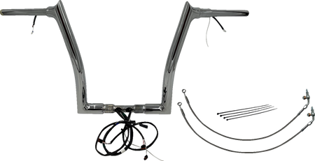 FBI Fat Baggers Wired 1-1/2" Pointed Top Handlebar Kits for FLTR '15 - Chrome / 14"