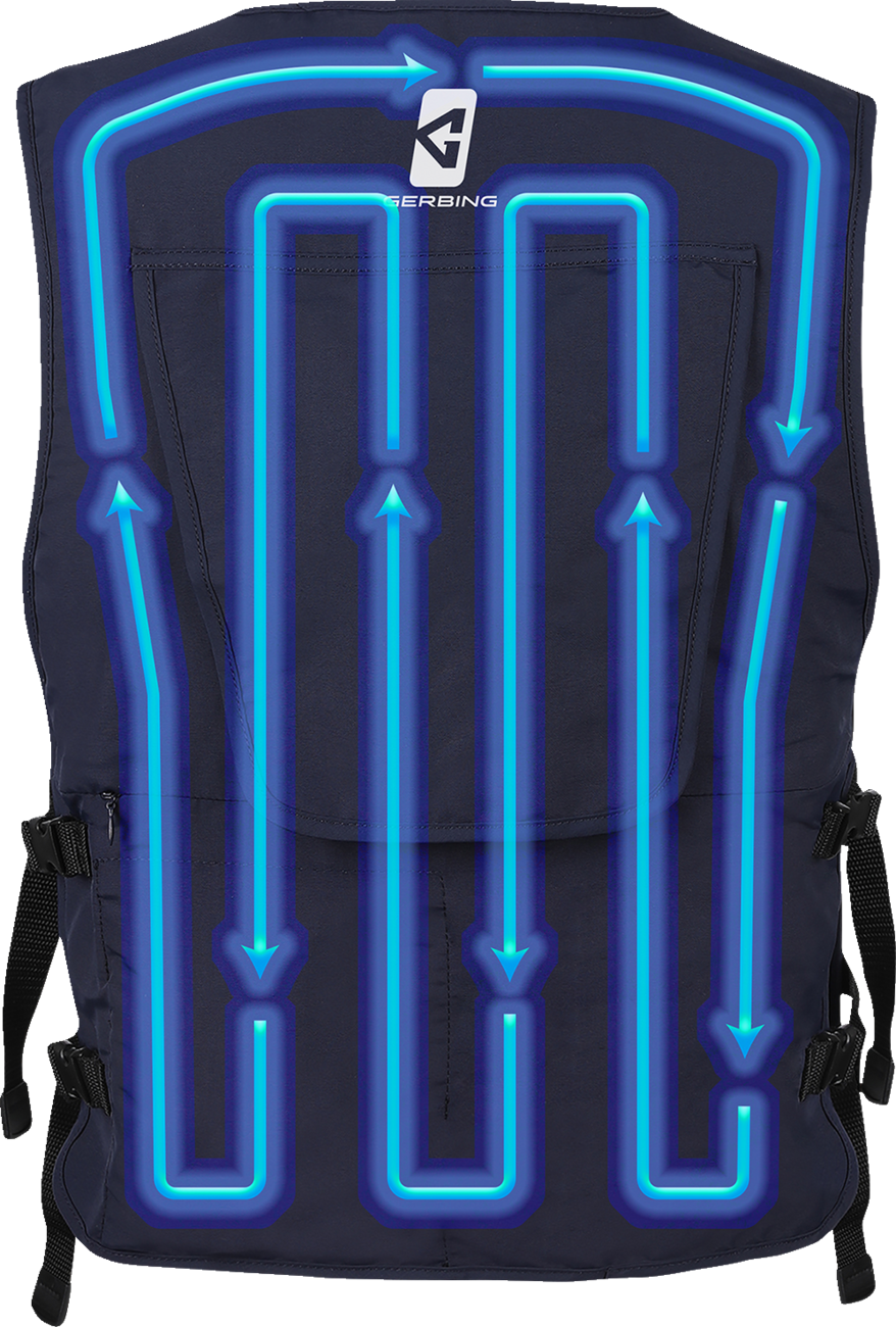 Gerbing Heated Clothing 5V Touch Button Circulatory Cooling Vest - Blue