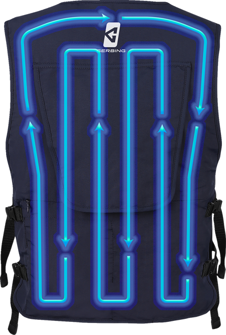 Gerbing Heated Clothing 5V Touch Button Circulatory Cooling Vest - Blue