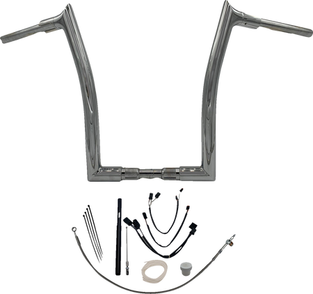 FBI Fat Baggers 1-1/2" EZ Pointed Top Handlebar Kits for FLHR '21-'25 - Chrome / 16"
