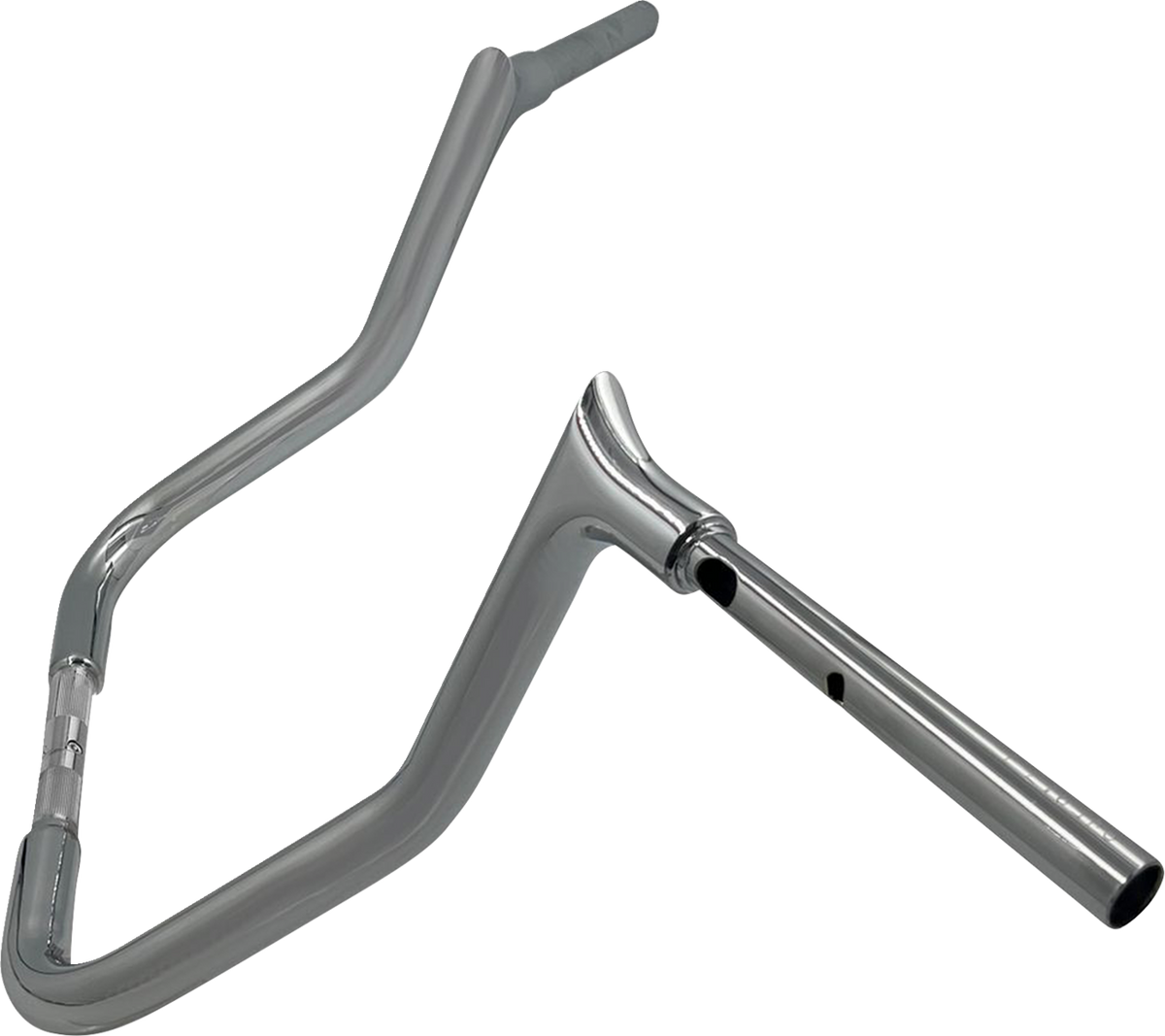 FBI Fat Baggers 1-1/4" EZ Pointed Top Handlebars for FLH/X '23-'26 - Chrome / 13" Reduced Reach