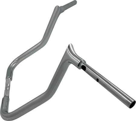 FBI Fat Baggers 1-1/4" EZ Pointed Top Handlebars for FLH/X '23-'26 - Chrome / 13" Reduced Reach