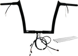 FBI Fat Baggers Wired 1-1/4" Pointed Top Handlebar Kits for 15 FLTRX/S - Black / 12"