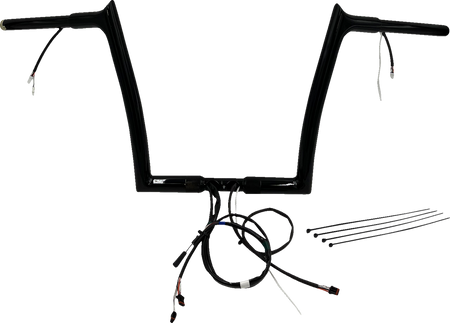 FBI Fat Baggers Wired 1-1/4" Pointed Top Handlebar Kits for 15 FLTRX/S - Black / 12"