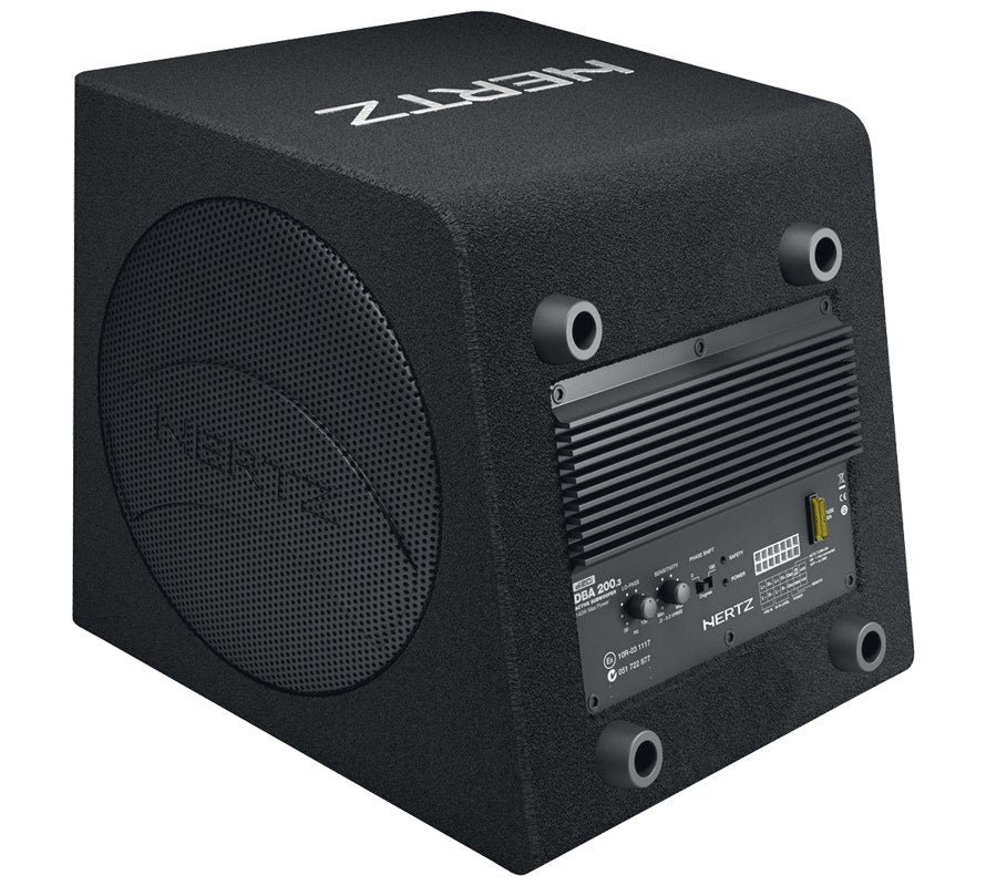 Hertz Dieci DBA 200.3 Subwoofer 8" 4 Ohm 140W Powered Sub-Box & Amplifier Combo