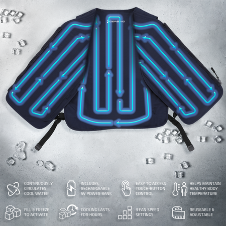 Gerbing Heated Clothing 5V Touch Button Circulatory Cooling Vest - Blue