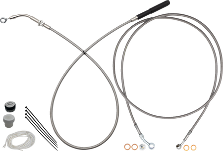 FBI EZ Install Upper Clutch Kit - Full Length for 2015-2026 H-D Touring - FLTR '21-'25 / Braided Stainless Steel / 14"