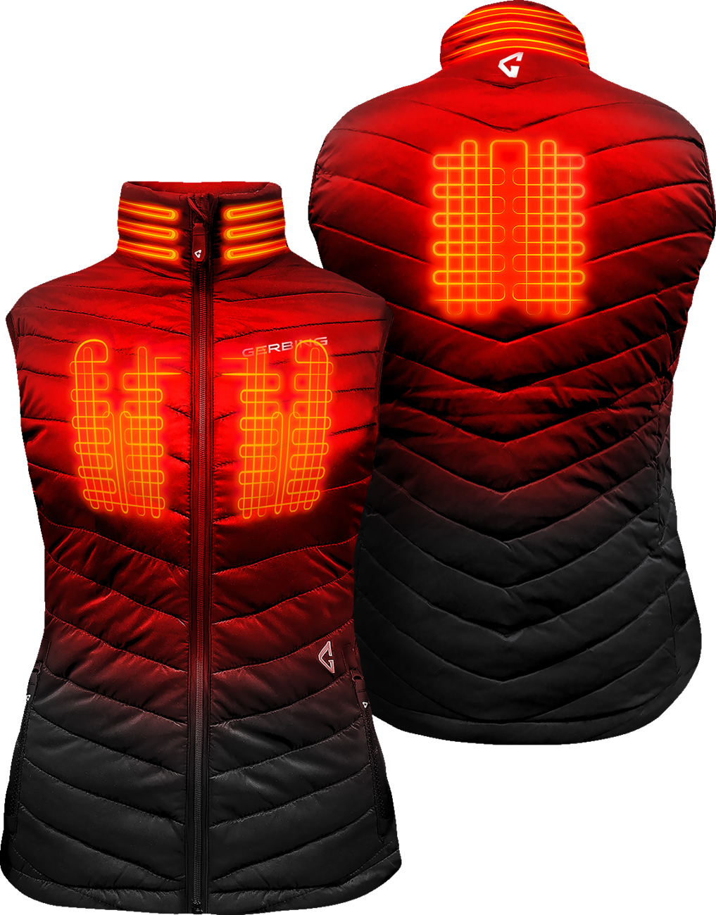 Gerbing Heated Clothing Womens 7V Khione Puffer Heated Vest 2.0 - Black