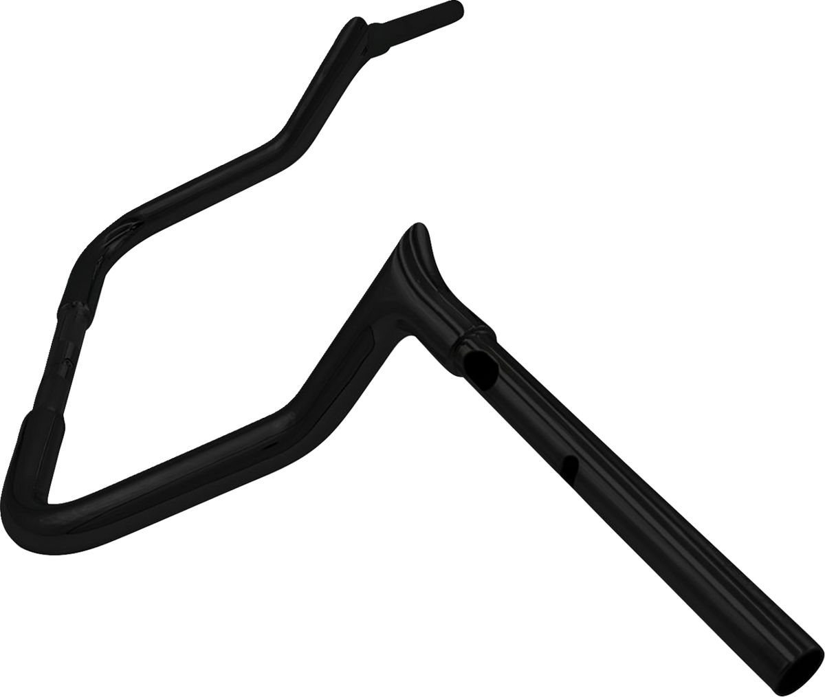FBI Fat Baggers 1-1/4" EZ Pointed Top Handlebars for FLH/X '23-'26 - Black / 11"