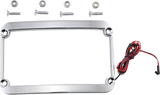 Klock Werks The One Rear Fender Lighted License Frame - Chrome