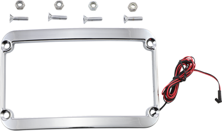 Klock Werks The One Rear Fender Lighted License Frame - Chrome