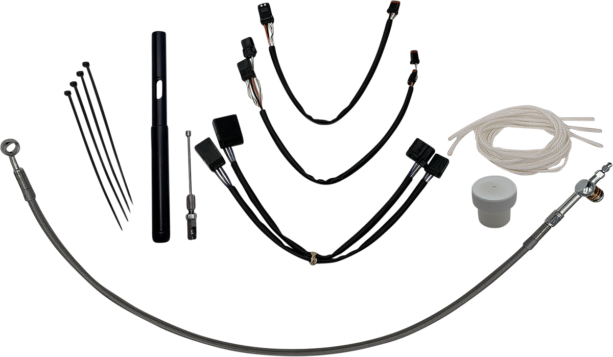FBI Fat Baggers Control Installation Kit for 2014-2023 Harley-Davidson Touring - FLHR '21 / Chrome / 14"