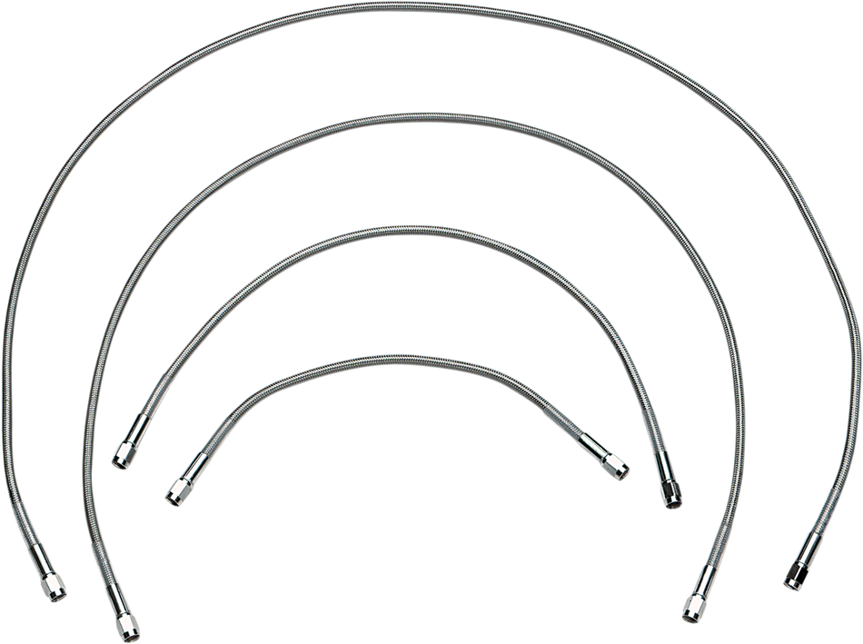Drag Universal Clear Coated 80" Stainless Steel Brake Line w/ AN-3 Fittings Ends
