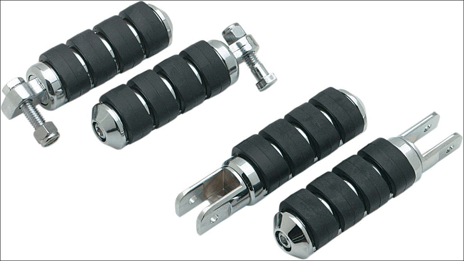 Kuryakyn Chrome Small ISO-Pegs with Male Mount Adapters Harley Goldwing Indian