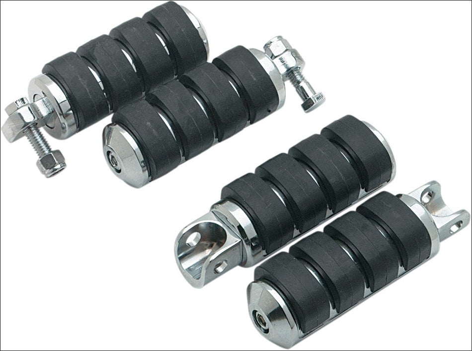 Kuryakyn Chrome Large ISO -Pegs with Male Mount Adapters Harley Goldwing Indian