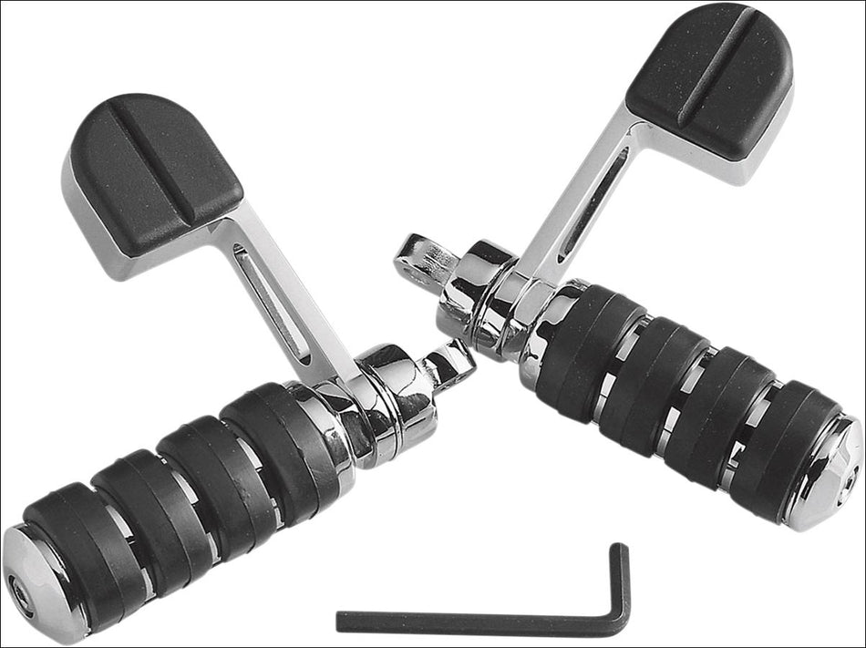 Kuryakyn 8075 Chrome ISO-Stirrups w/ Large ISO-Pegs Male Mount Harley Fitment