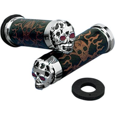 Drag Specialties Skull Grips Red Eyes Harley Cable Throttle Sleeve Not Included