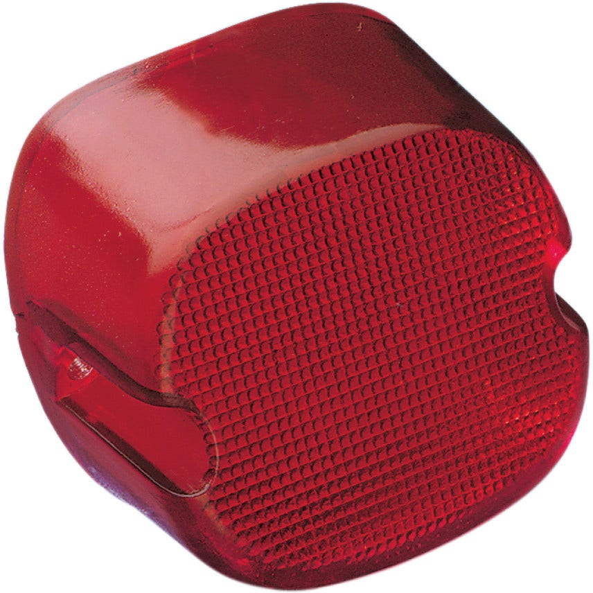 Drag Specialties Red Laydown Taillight Lens With Bottom Tag Window Harley 84-98