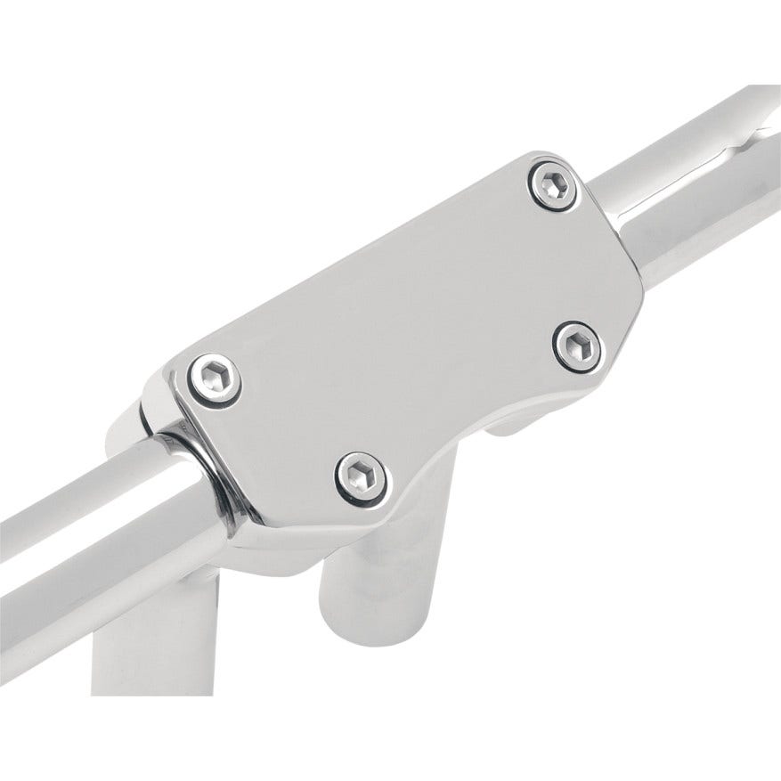 Drag Buffalo Smooth Chrome Handlebar 1" Riser Clamp Harley 3 1/2" Offset Holes