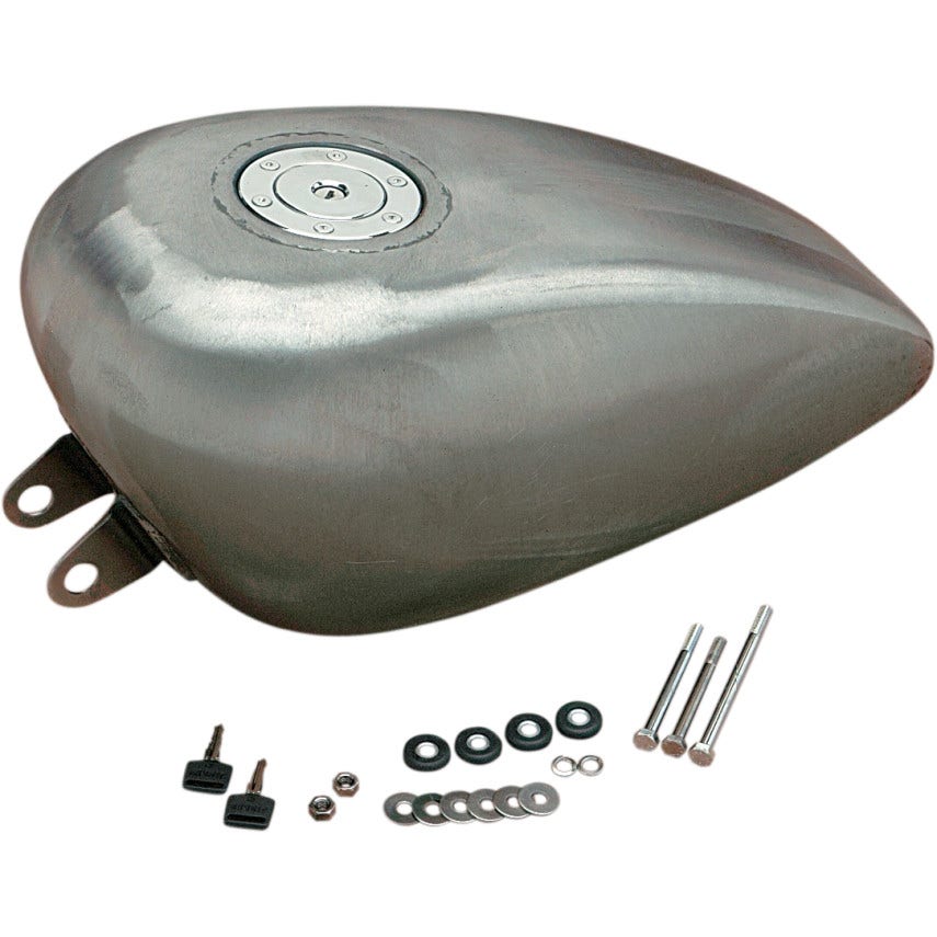 Drag Specialties Rubber Mounted Right Side Petcock Gas Tank W/ Chrome Aero Cap