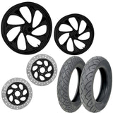 RC Components 21/18 Front Rear Wheel Package Set Tires Rotors Harley FLH/T