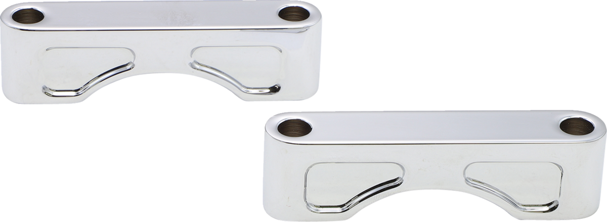 Klock Werks Tire Hugger Front Fender Mounting Block - 21" / Chrome / Touring '83-'13