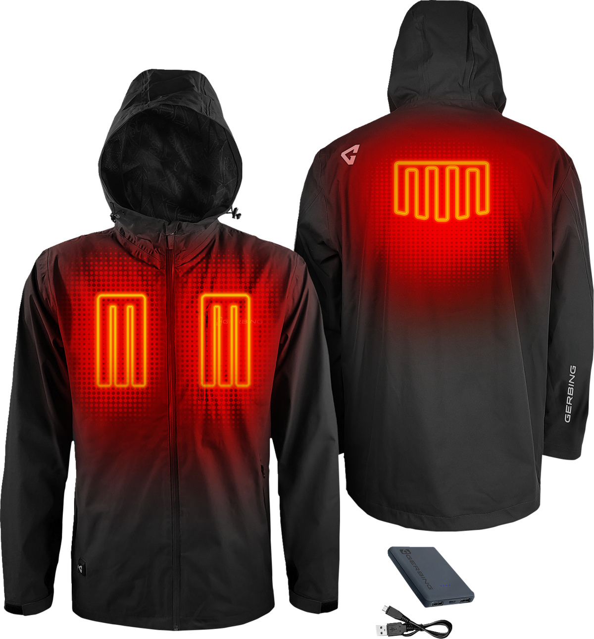 Gerbing Heated Clothing Mens 5V Heated Rain Coat