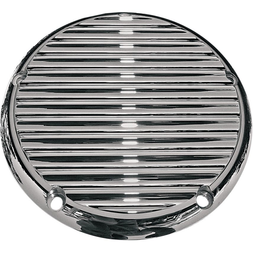Joker Machine Chrome Finned 5 Hole Derby Cover for Harley Big Twin Cam 99-16