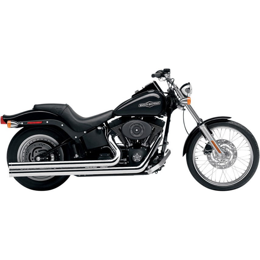 Cobra 6950T Chrome Speedster Long 2 into 2 Full Exhaust Harley Softail FXST FLST 86-06