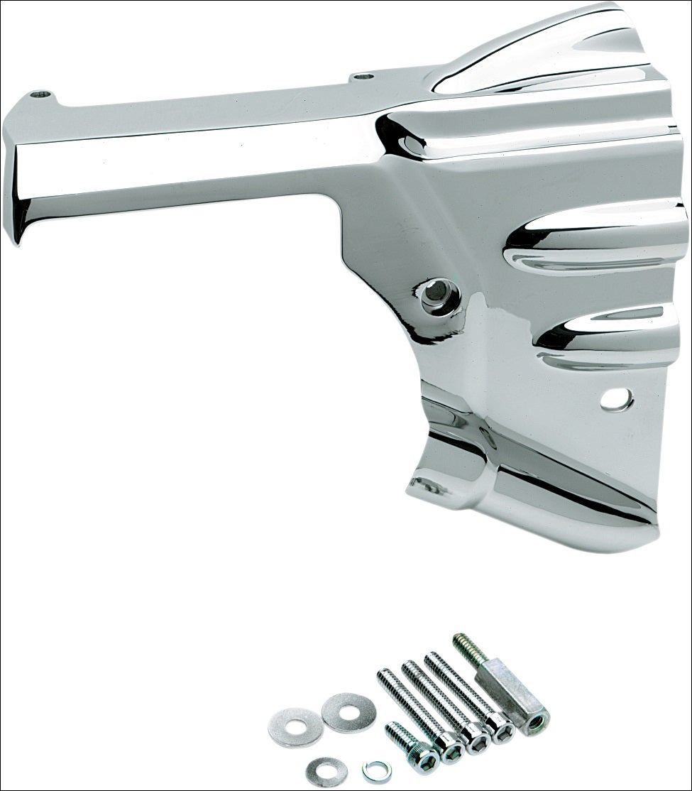 Kuryalyn Chrome Oil Line Cover & Transmission Shroud Cover Harley FLH/T 02-06