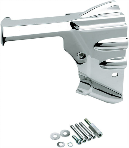 Kuryalyn Chrome Oil Line Cover & Transmission Shroud Cover Harley FLH/T 02-06