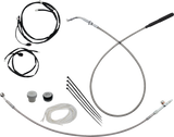 FBI EZ Install Upper Clutch Kit - Quick Connect for 2021-2026 H-D Touring - FLH/X '23-'26 / Braided Stainless Steel/Chrome / 13"