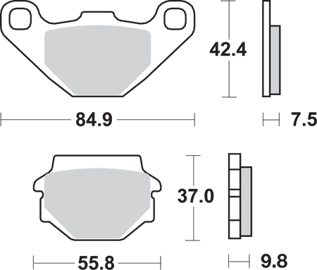 SBS Street Ceramic Organic Brake Pads for Select 1973-2024 Suzuki Models