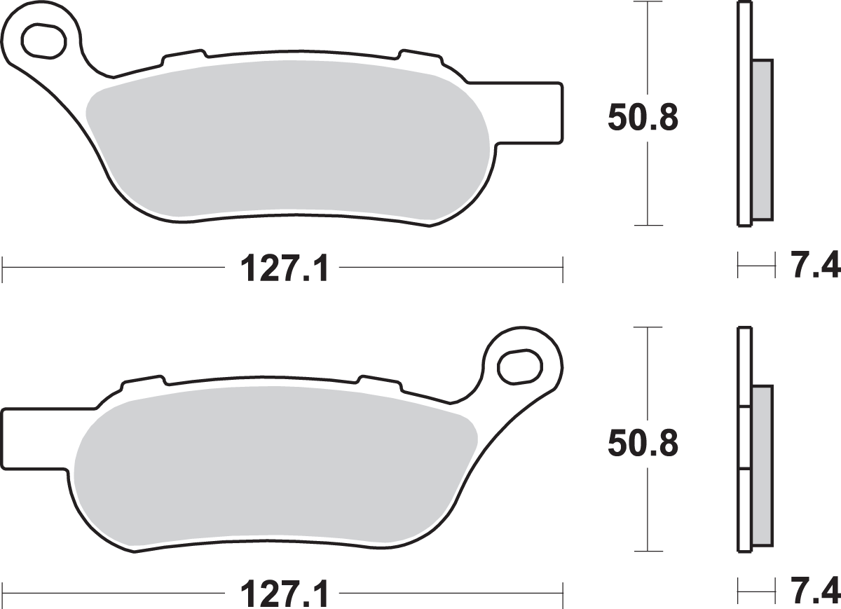 SBS Street Excel Sintered Brake Pads for 1984-2025 Harley-Davidson Touring / Softail / Dyna / FXR / Sportster / Pan America / V-Rod / FX Super Glide / LiveWire
