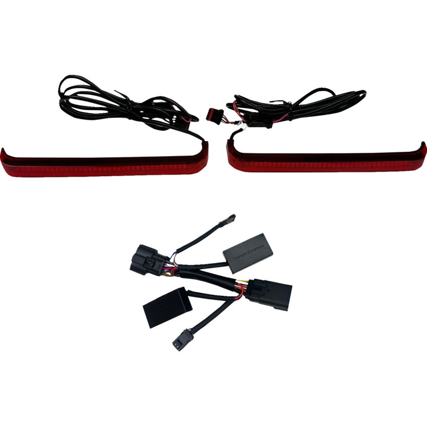 Custom Dynamics Saddlebag Lights Low Profile - Red LEDs - Red Lens CD-LP-2026-R