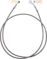 FBI Fat Baggers EZ Install Brake Line for 2008-2026 Harley-Davidson Touring - FLTR '15-'25 / FLHR '14-'25 / Stainless Steel Braid / 66"