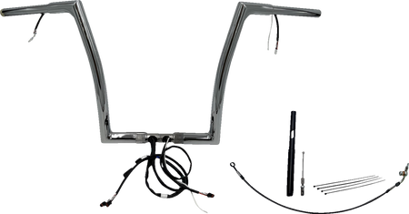 FBI Wired 1-1/4" Flat Top Handlebar Kits for 21-23 FLTRXS/ST, 21-23 FLTRK - 14"