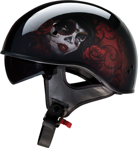 Z1R Vagrant Red Catrina Helmet - Black/Red