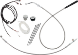 FBI EZ Install Upper Clutch Kit - Quick Connect for 2021-2026 H-D Touring - FLH/X '21-'25 / Braided Stainless Steel/Chrome / 13"