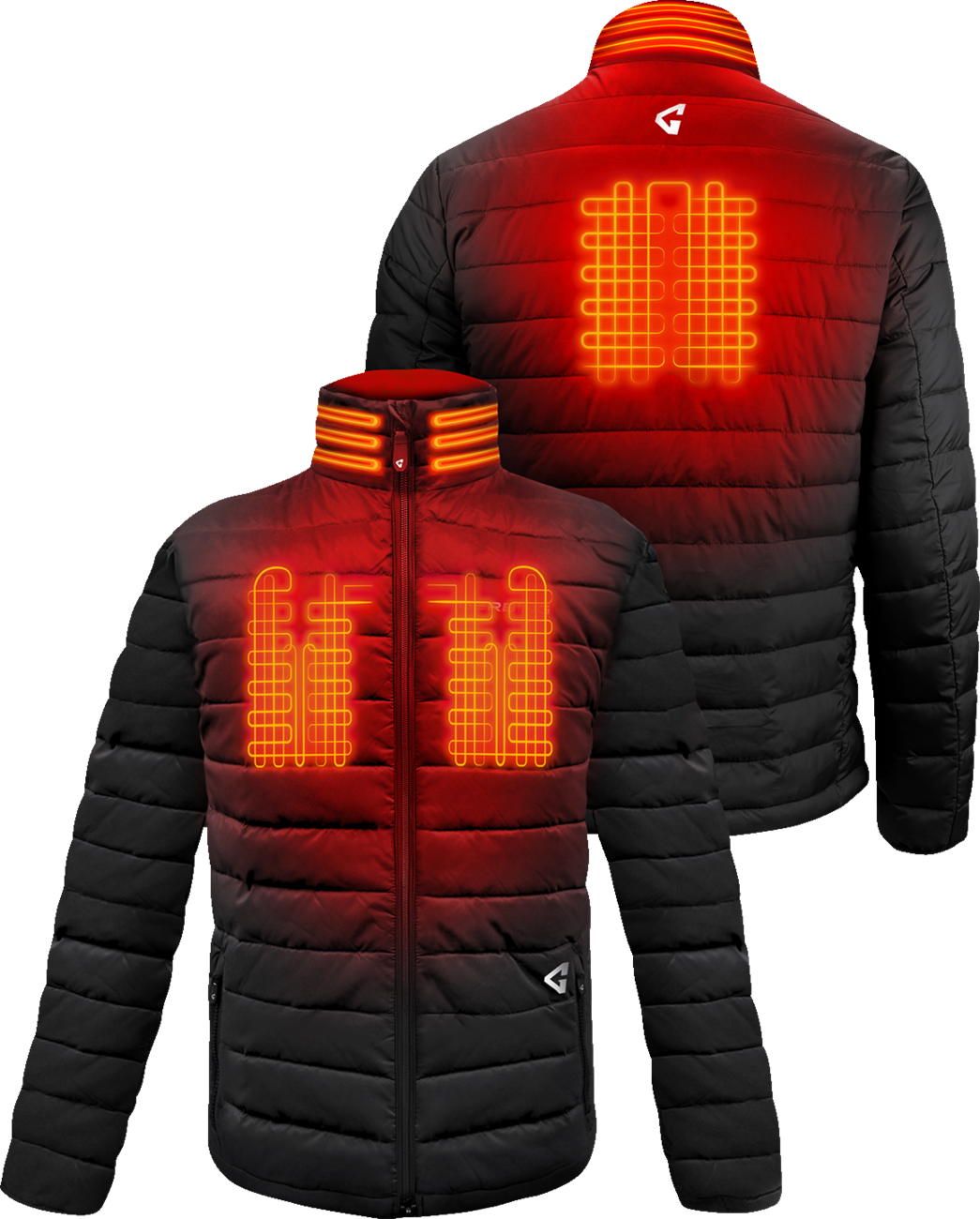 Gerbing Heated Clothing Mens 7V Khione Insulated Heated Puffer Jacket 2.0 - Black