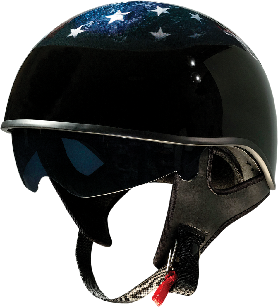 Z1R Vagrant USA Skull Helmet - Black