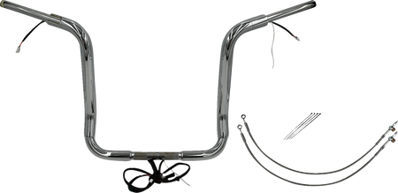 FBI Fat Baggers Wired 1-1/2" Round Top Handlebar Kits for FLH/X '16-'20 - Chrome / 16"