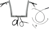 FBI 1-1/4" EZ Pointed Top Pre-Wired Handlebars for 24-25 FLTRX, 23-25 FLTRXSE - Chrome / 12"