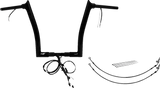 FBI Fat Baggers Wired 1-1/2" Pointed Top Handlebar Kits for FLTR '15 - Black / 14"